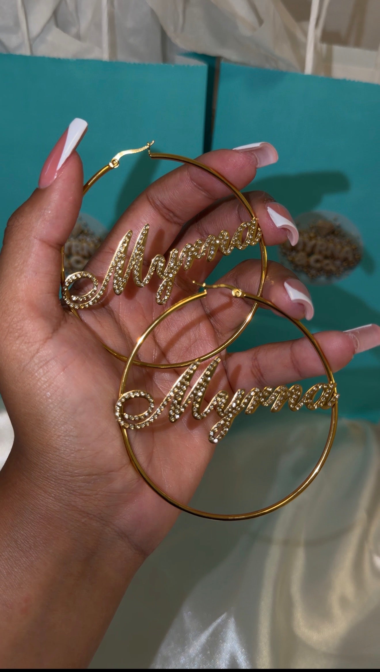 Custom Name Hoops✨💎