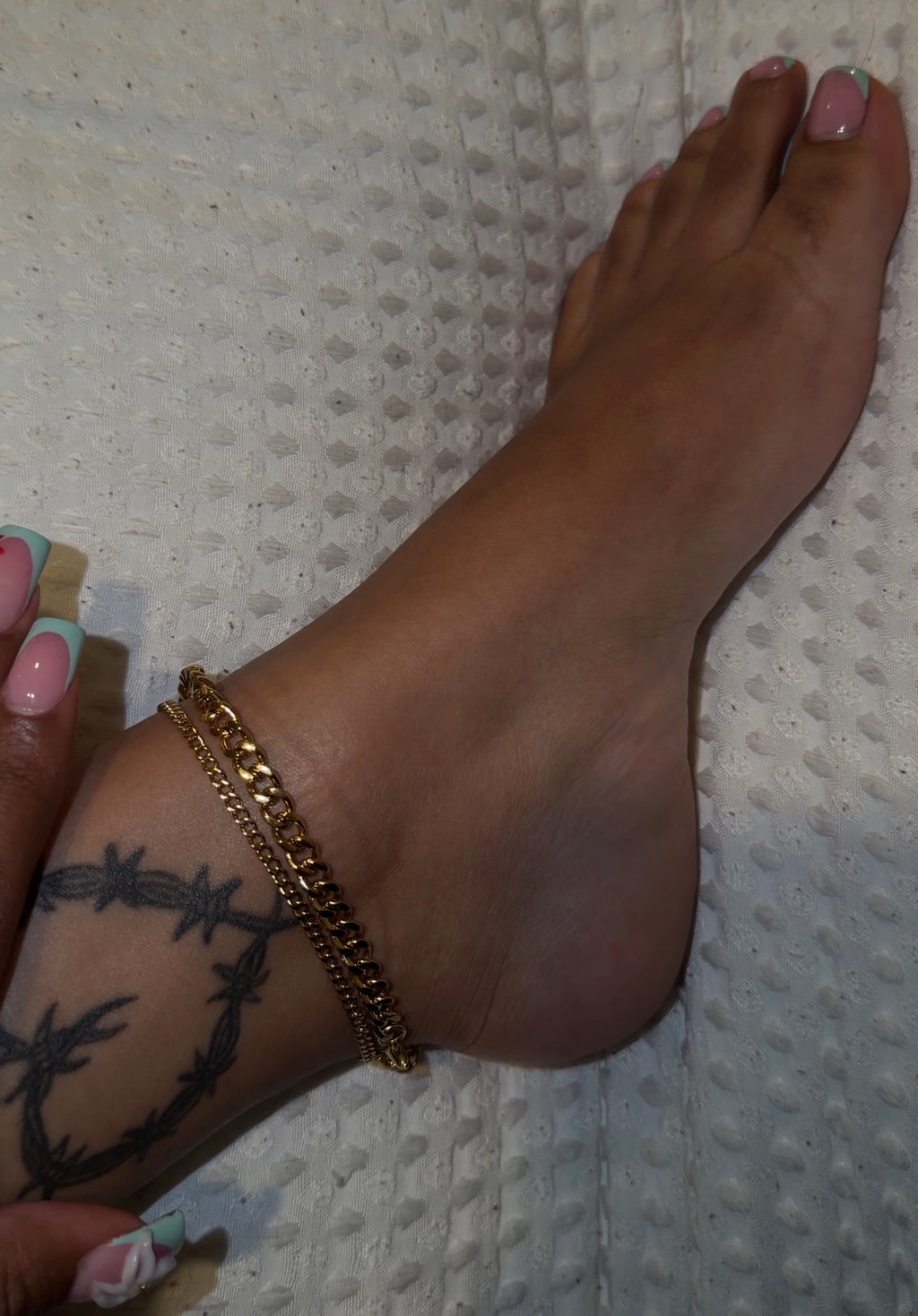✨ 18k Monaco Cuban Anklet