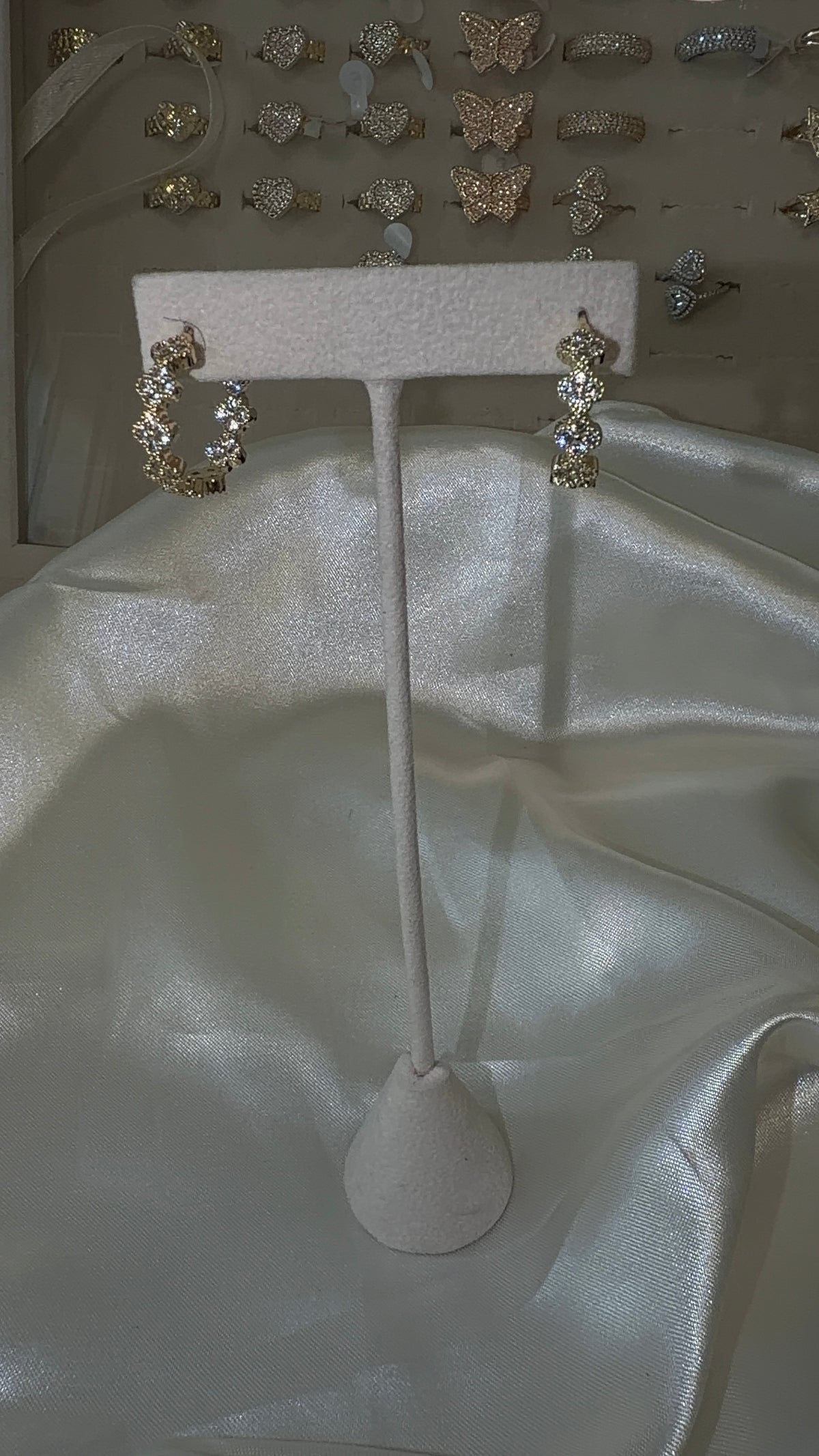Icy Clover Mini Hoops