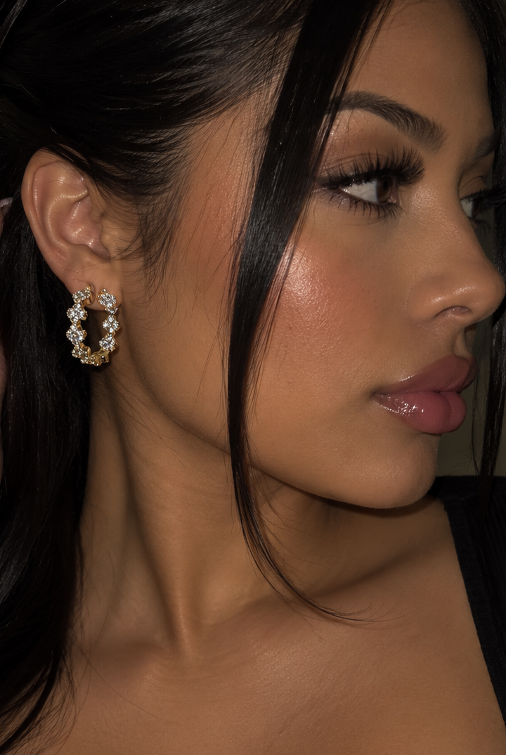 Icy Clover Mini Hoops