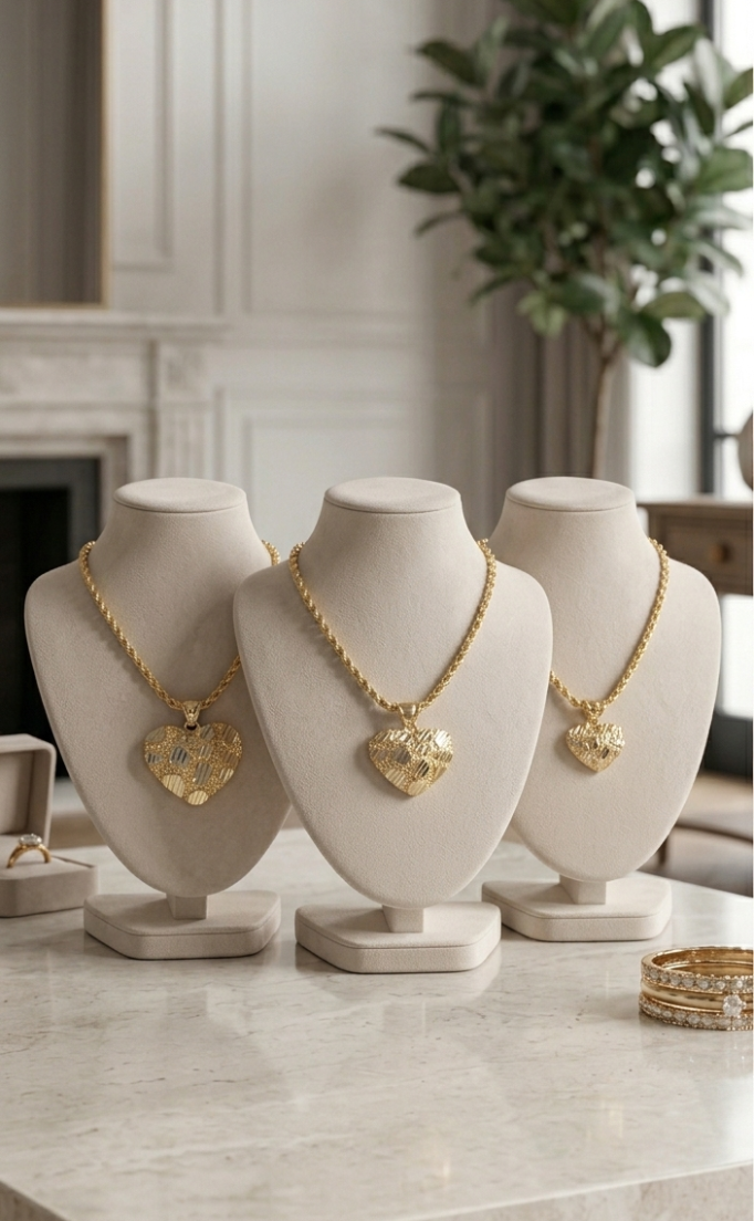 Gilded Heart Necklace